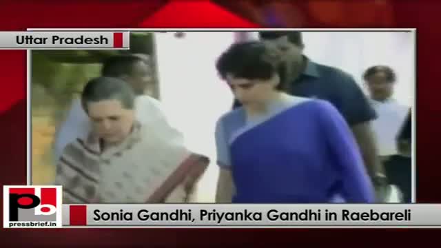 Watch Sonia Gandhi visits Raebareli with Priyanka; lays foundation stone for AIIMS at Munshiganj Video