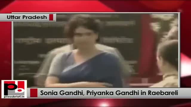 Watch Sonia Gandhi,Priyanka Gandhi lay the foundation stone of rail wheel factory in Lalganj, Raebareli Video