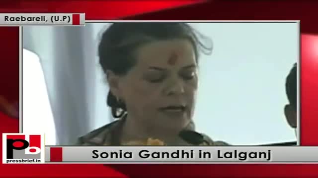 Watch Sonia Gandhi in Raebareli at the foundation-stone-laying ceremony of a rail wheel factory Video