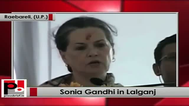 Watch Sonia Gandhi in Raebareli lays foundation stone of rail wheel plant at Lalganj (UP) Video