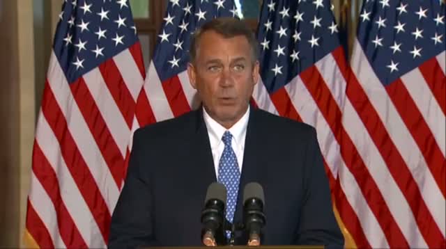 Watch Boehner: Obama, Dems Refuse to Negotiate Video