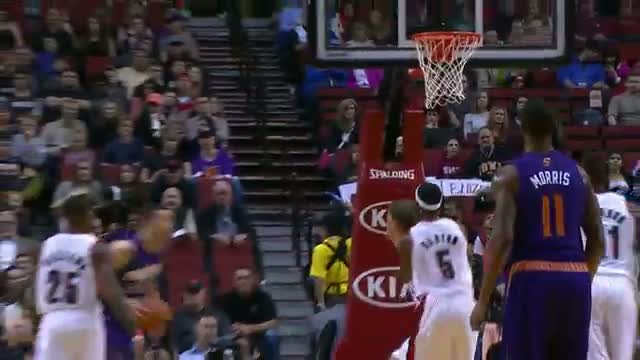 Watch NBA: Dragic sets up Miles Plumlee for the And 1 Slam! Video