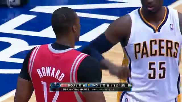 Watch NBA: Dwight Howard's big BLOCK on Paul George! Video