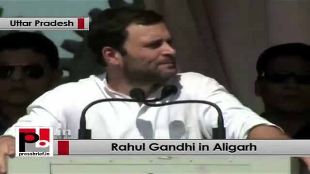 Watch Rahul Gandhi in Aligarh launches Congress campaign; slams SP govt Video