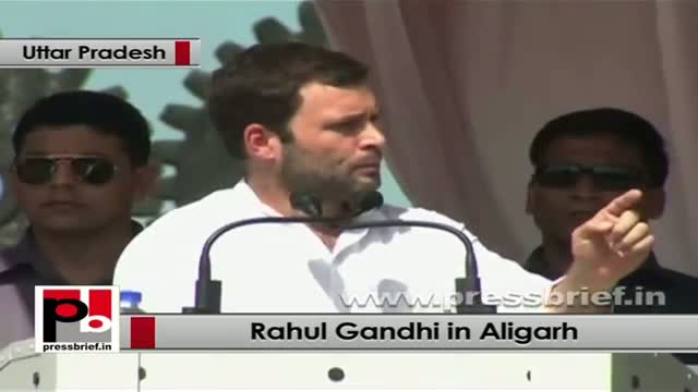 Watch Rahul Gandhi in Aligarh: Congress treats everyone equally Video