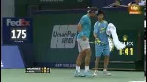 Watch Nadal defeats Wawrinka to reach the semifinals at Shanghai 7-6 6-1 Video