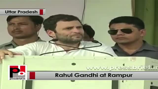 Watch Rahul Gandhi in Rampur lauds Congress-led UPA's Land Acquisition Bill Video
