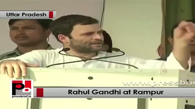 Watch Rahul Gandhi in Rampur says "I want to give voice to the common people" Video