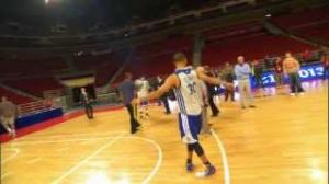 Watch NBA: Stephen Curry Trick Shot - Hits a 3/4 Court Shot in Beijing! Video