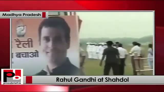 Watch Rahul Gandhi at a Congress rally at Shahdol (Madhya Pradesh) Video