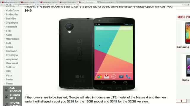 Watch New Nexus 5 & Android 4.4 KitKat Leaked Details 2014 Video