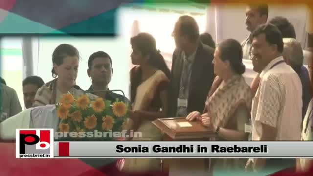 Watch Sonia Gandhi in Raebareli with Priyanka Gandhi; launches Rail wheel factory Video