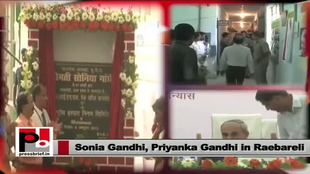 Watch Sonia Gandhi with Priyanka Gandhi in Raebareli; kick-starts new projects Video