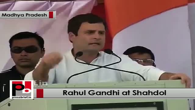 Watch Rahul Gandhi at Shahdol (MP): There can be no development when people are hungry Video
