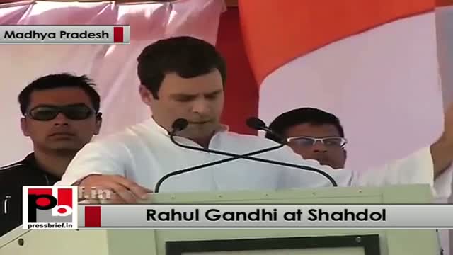 Watch Rahul Gandhi at Shahdol (MP) counters BJP govt's development claims Video