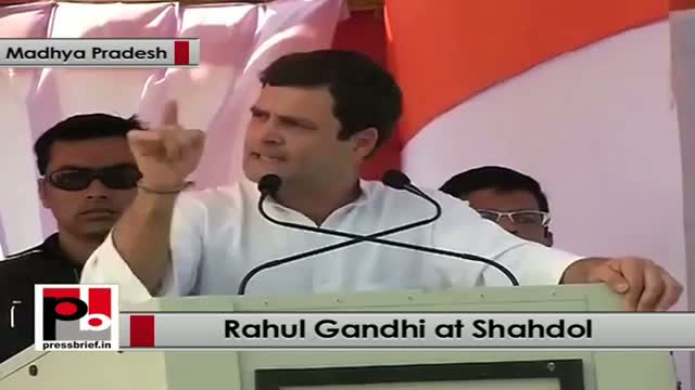 Watch Rahul Gandhi at Shahdol (MP) stresses for empowerment of women and youth Video