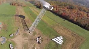 Watch 200 Foot Wind Turbine Tower Demolition Video