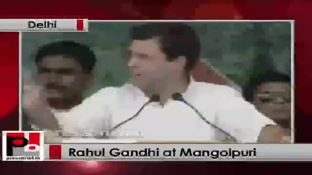 Watch Rahul Gandhi in Mangolpuri (Delhi) praises Congress government in Delhi Video