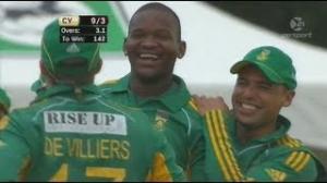 Watch Lonwabo Tsotsobe Hat-trick - Canterbury v South Africans Twenty20 at Christchurch 2012 Video