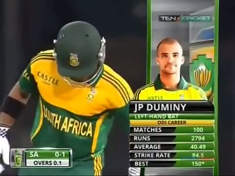 Watch Lasith Malinga - Lethal yorker first ball - Sri Lanka v South Africa at Colombo 1st ODI 2013 Video