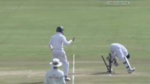 Watch Mohammad Ashraful - Unlucky dismissal - Dropped but still manages to get out Video