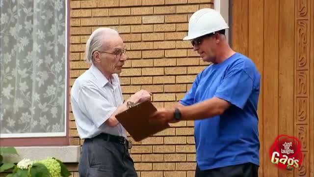 Watch Just For Laughs Gags - Door-to-door Prank - Giant Speed Bump Video
