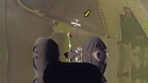 Watch Paraglider Has Very Scary Encounter Video