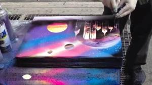 Watch Talented Spray Painting Street Artist Video
