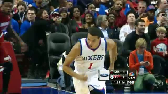 Watch NBA: Michael Carter-Williams' First Basket is a Fast Break SLAM Video