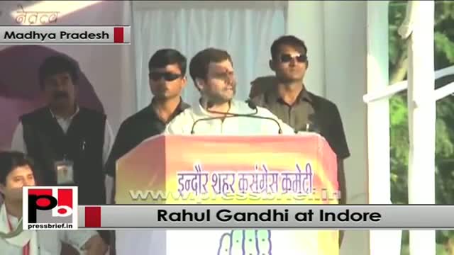 Watch Rahul Gandhi in Indore (MP): It is the people who bring in development with their efforts Video