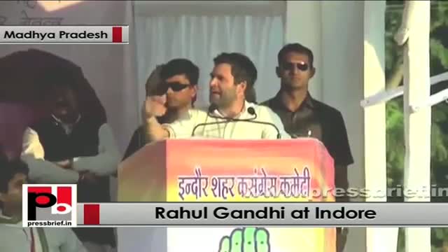 Watch Rahul Gandhi in Indore: Congress wants to empower people alongwith development Video