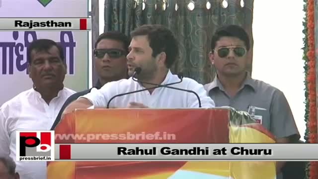 Watch Rahul Gandhi addresses Congress election rally at Churu in Rajasthan Video