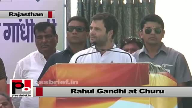 Watch Rahul Gandhi in Churu (Rajasthan): Getting angry is easy, but very difficult to control it Video