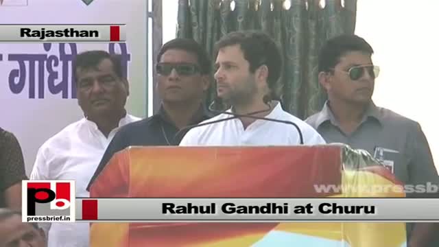 Watch Rahul Gandhi in Churu (Rajasthan) slams BJP's divisive politics Video