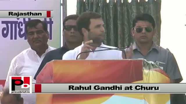 Watch Rahul Gandhi in Churu (Rajasthan) says he looks for more development in the state Video