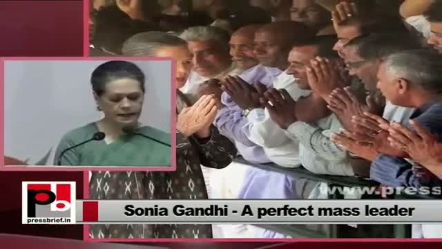 Watch Sonia Gandhi: Food Security Bill will ensure food grains at cheaper prices for the poor Video