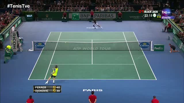 Watch HOT SHOT Djokovic vs Ferrer PARIS MASTERS 2013 Final TRUEHD Video