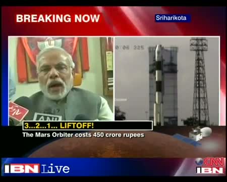 Watch Modi congratulates ISRO for its Mars Mission Video
