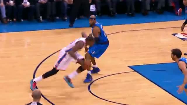 Watch NBA: Durant and Westbrook Lead the Thunder Past the Mavs Video