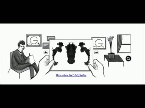 Watch Hermann Rorschach - Interactive Inkblots  - Google Doodle - 08 Nov 2013 Video