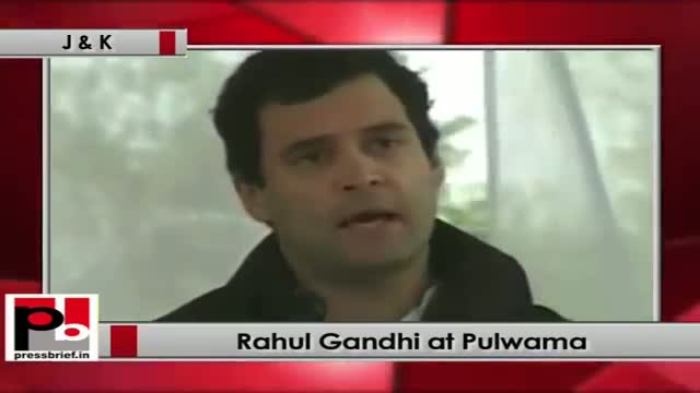 Watch Rahul Gandhi in Pulwama (J&K) addresses gathering after inaugurating cold-storage factory Video
