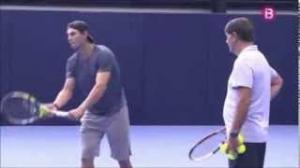 Watch Rafael Nadal is back on court, preparing for Paris & London Video