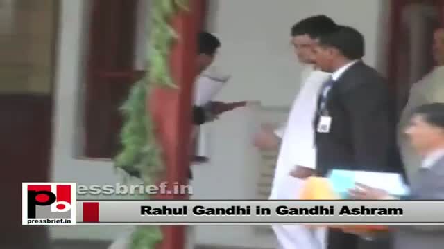 Watch Rahul Gandhi paid his presence in Gandhi ashram Video