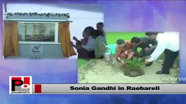 Watch Sonia Gandhi inaugurated the BSNL in Raebareli Video