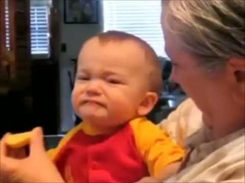 Watch Babies Tasting Lemon. Very Funny Kids Video. Video