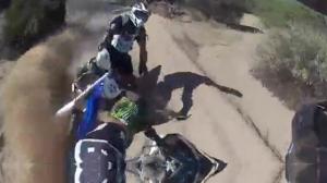 Watch Dirt Bike Riders Crash Into Each Other Video