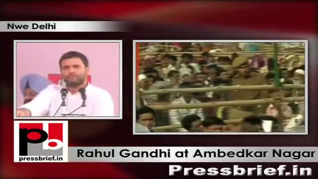 Watch Rahul Gandhi addresses election rally at Ambedkar Nagar (New Delhi) Video