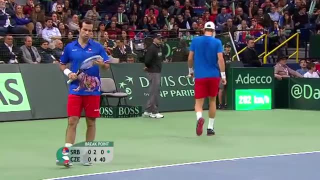 Watch Shot of the Day - Radek Stepanek's Stunning Lob - Davis Cup 2013 Final Video