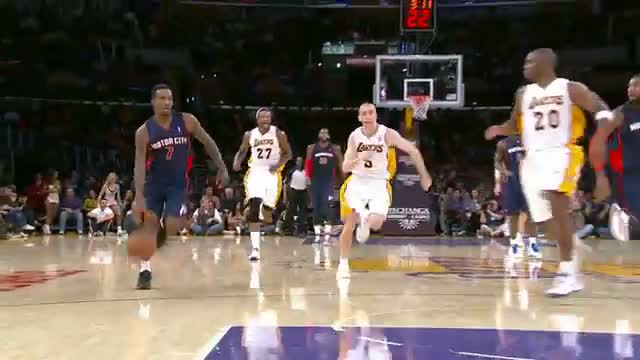 Watch NBA: Jennings Sets Up Drummond off the Backboard Video