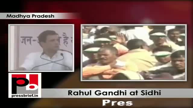 Watch Rahul Gandhi at Sidhi (Madhya Pradesh) says BJP divides people Video